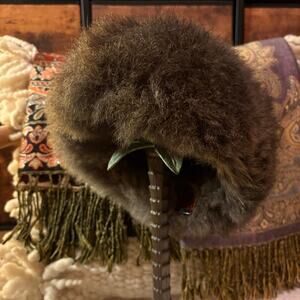 Elegant Brown Fur Women's Hat